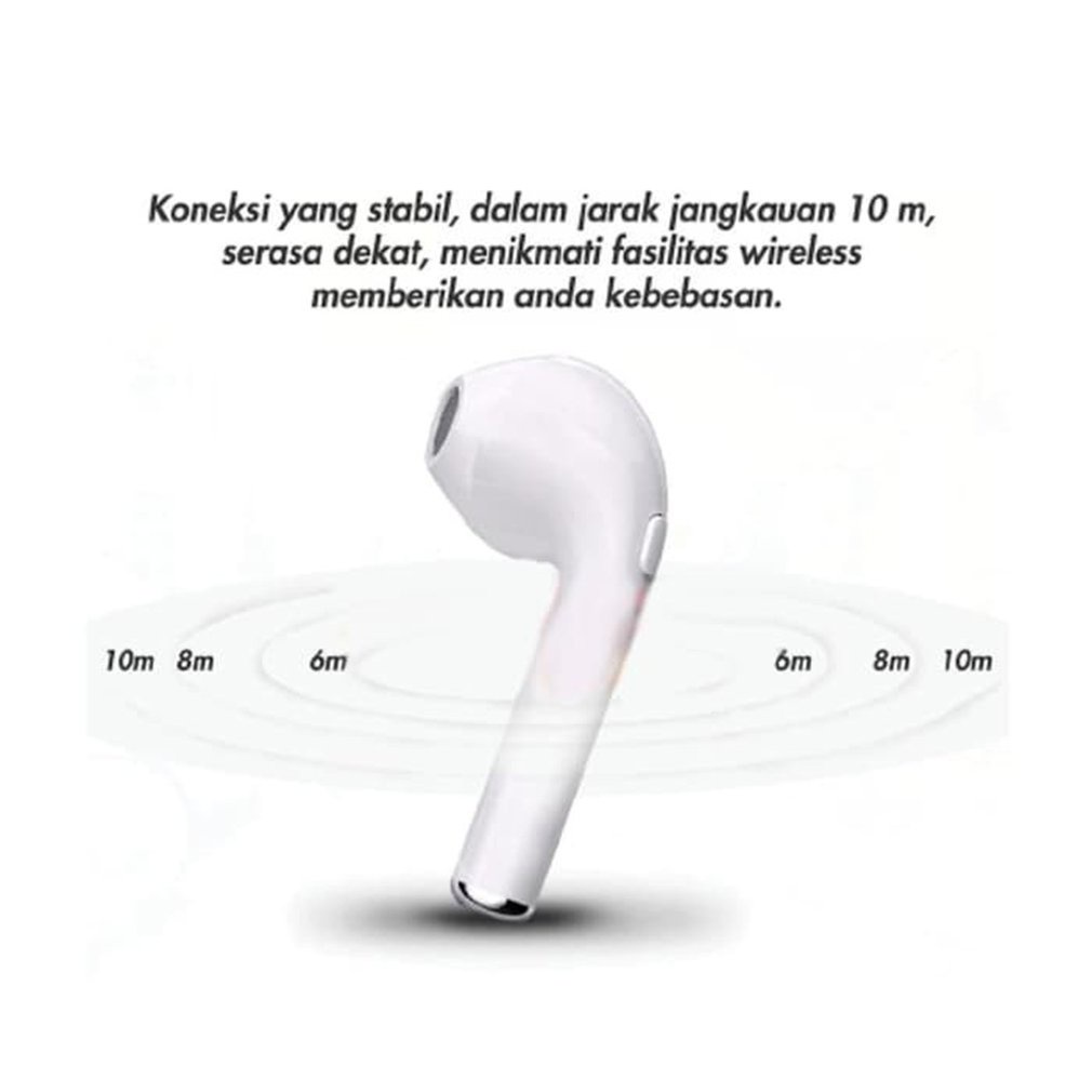 PK Wireless Earphone I7/i7S 5.0 Wireless Earphone Noise Canceling Earphone