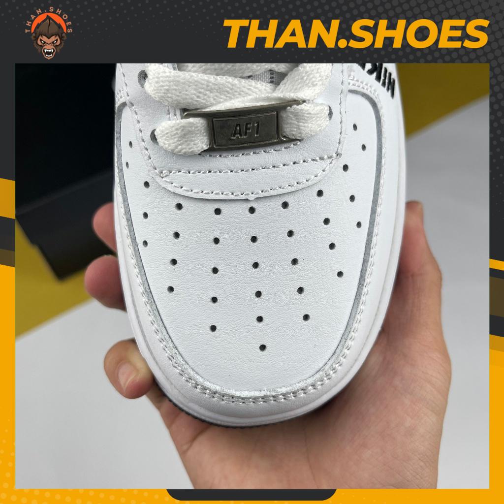 Giày AF1 07 LV8 Motocross White Grey Black, AF1 Trắng Móc Xám Đế Đen - Than.Shoes