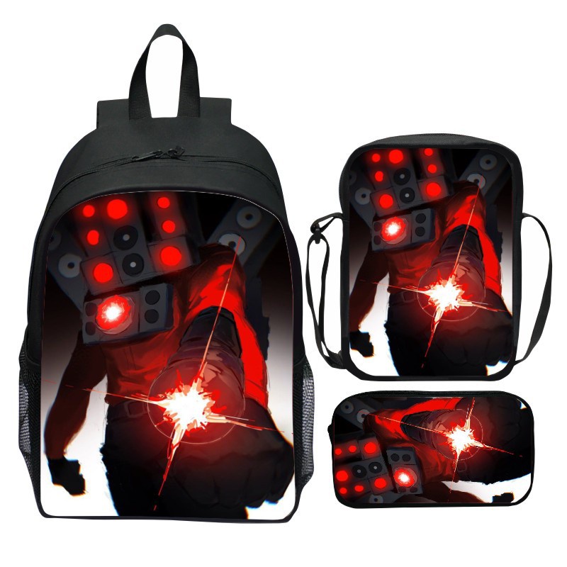 Ere1 Balo Đeo Chéo Vai Đa Năng Sức Chứa Lớn Hình toilet skibidi Cho Nữ Sinh