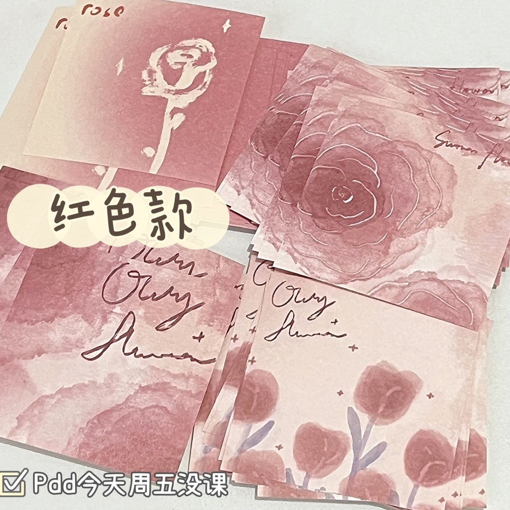 Bộ 200 Giấy Xếp Hình origami Họa Tiết Hoa Hồng Và Bướm Phong Cách vintage 200 Cái