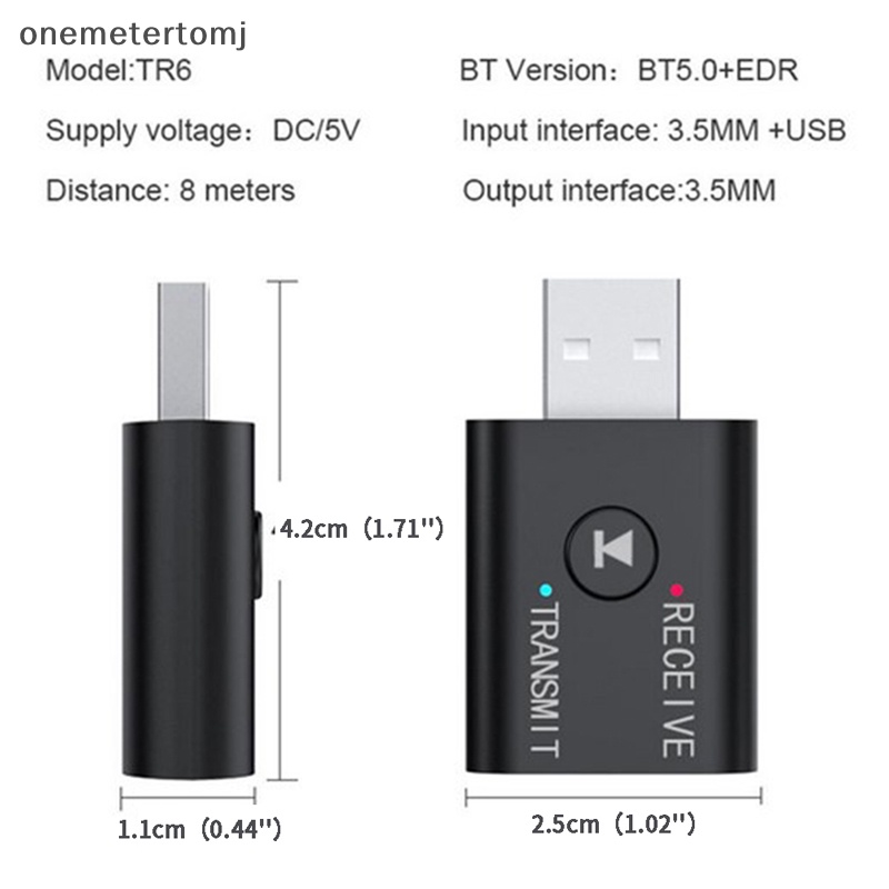 Onemetertomj usb Thu Phát Tín Hiệu Không Dây 5.0 Dành Cho Máy Tính / tv / laptop
