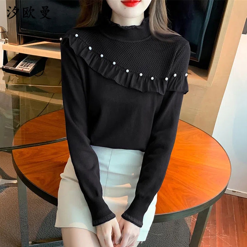 2023 Khuyên Dùng Vào Mùa Thu Và Mùa Đông Phong Cách Mới Với Thiết Kế Cổ Cao Đính Hạt Xù Lông