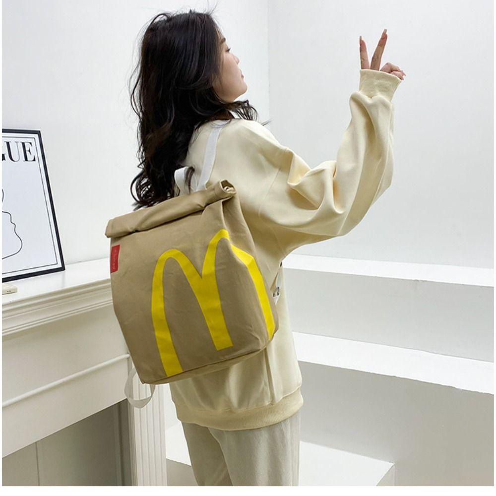 Subei Túi Đeo Chéo Vải canvas Chống Thấm Nước In Hình Mcdonald 'S Sáng Tạo Cho Nữ