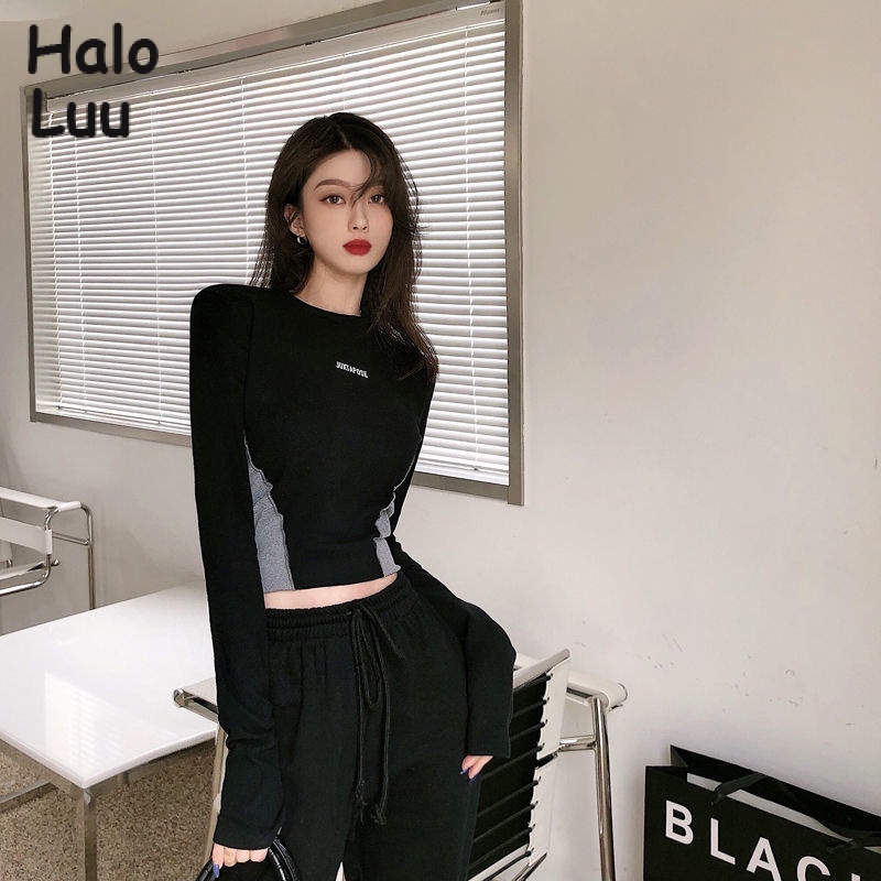 Halo  Luu áo phông áo thun nữ croptop baby tee Thời trang hàn quốc A99JA7Q 37Z230912