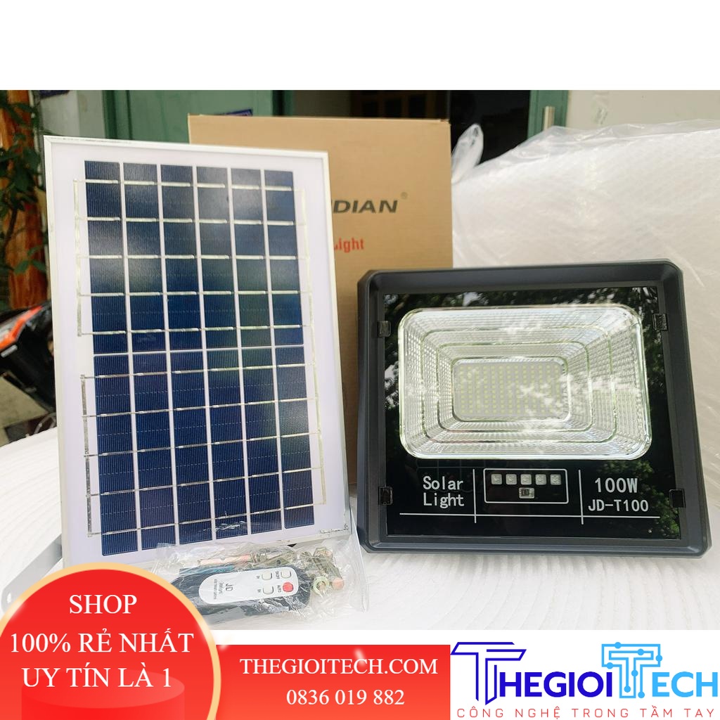 Đèn năng lượng mặt trời JINDIAN JD-T100 (100W) VÀ JD-T200 (200W) VÀ JD-T300 (300W) CHÍNH HÃNG JINDIAN - JD-T100