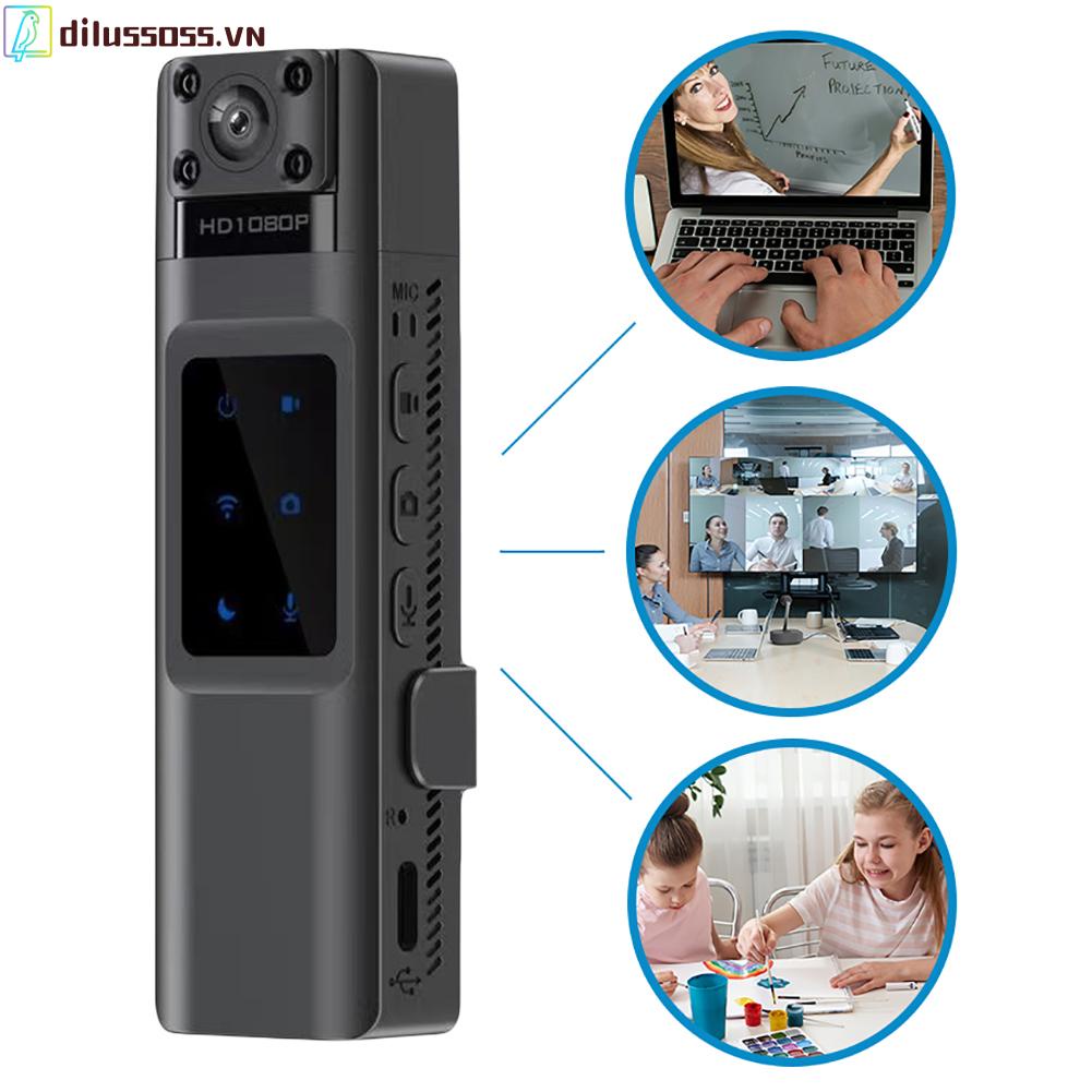 Máy Ghi Hình Kỹ Thuật Số dilussoss.vn 1080p hd mini wifi Góc Rộng 130 Độ
