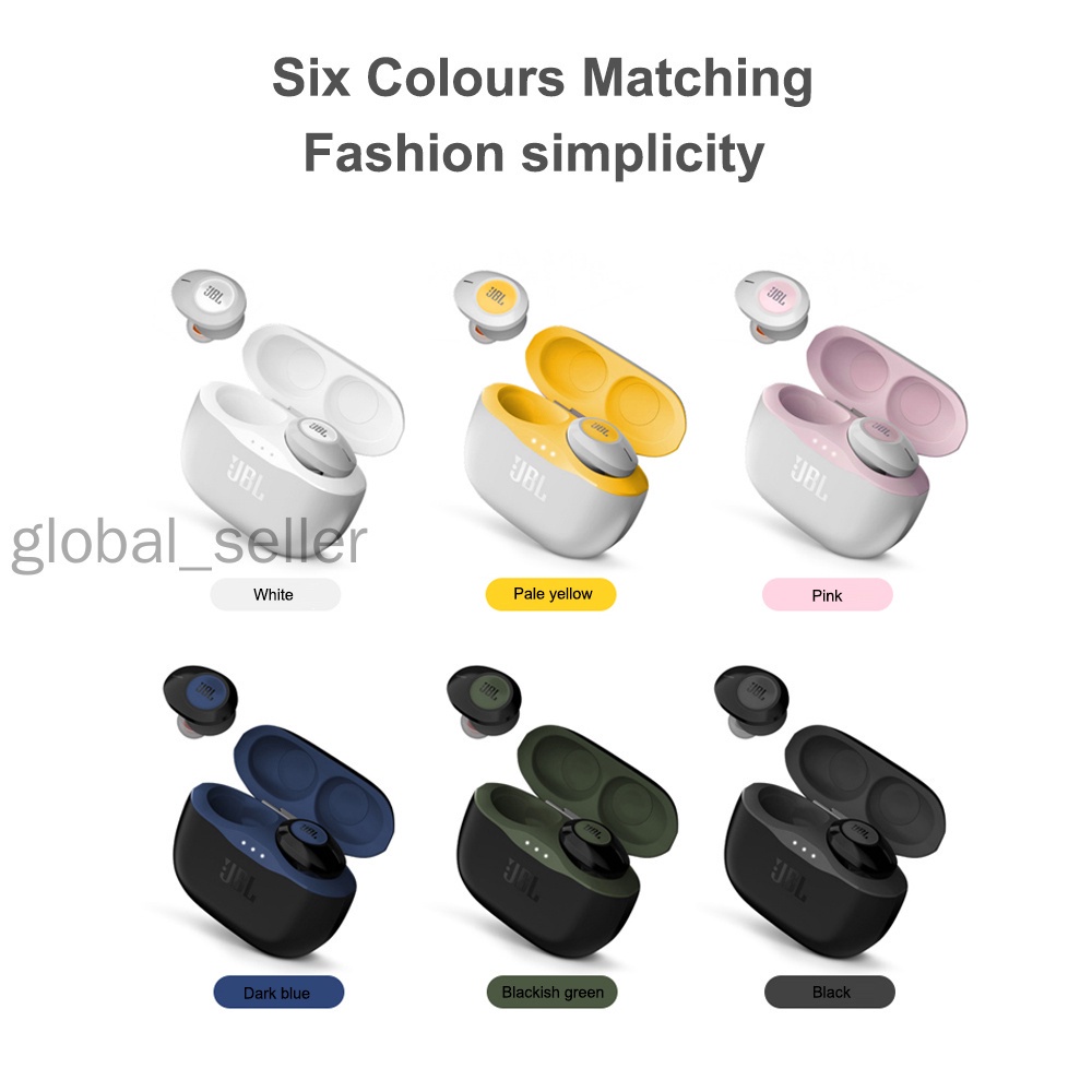 Tai nghe không dây Bluetooth JBL T120TWS 120 TWS Có Mic Âm Trầm Chất Lượng Cao hàng Chính Hãng