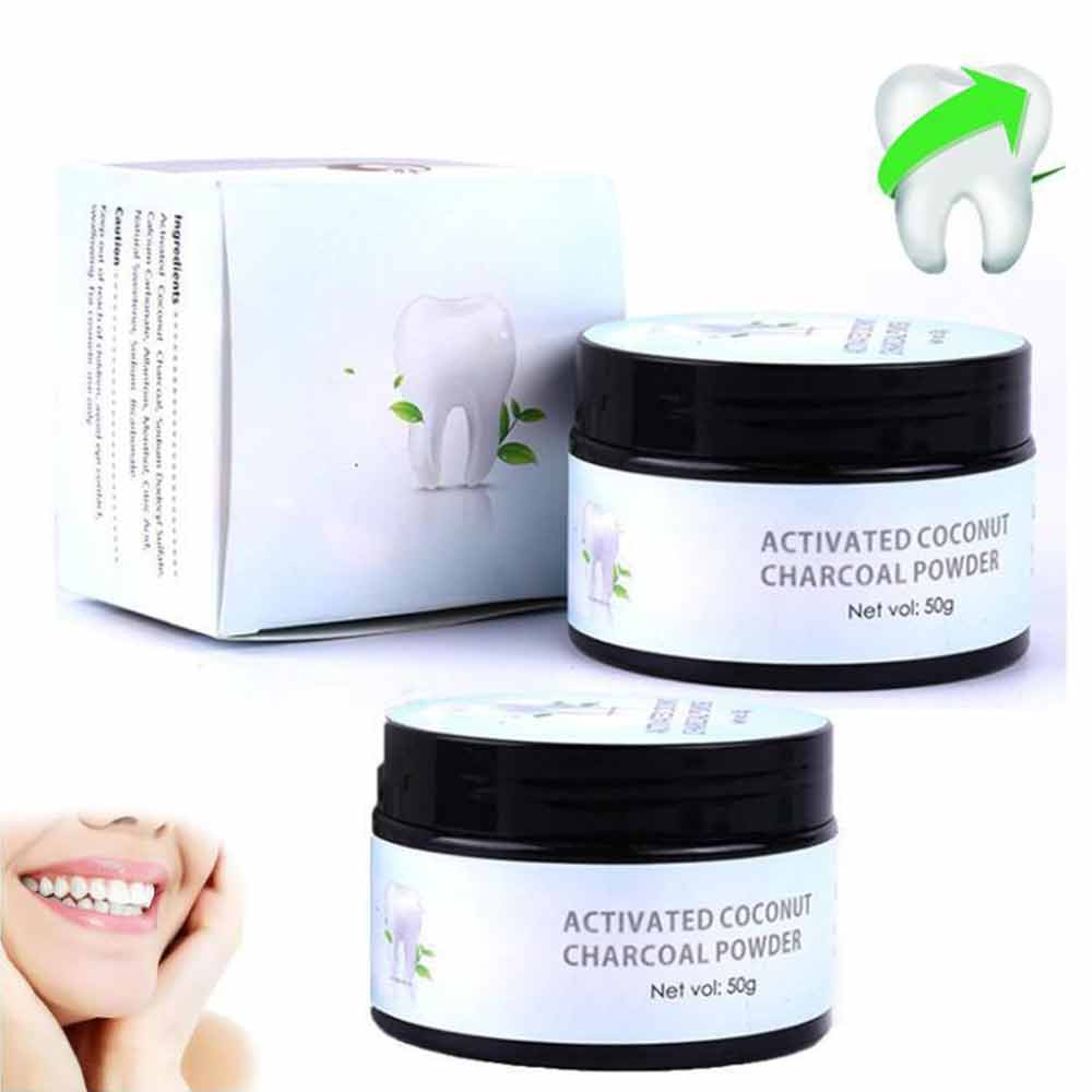 Teeth Whitener Whitening Organic Activated Coconut Charcoal Powder/Serbuk Arang Pemutih Gigi