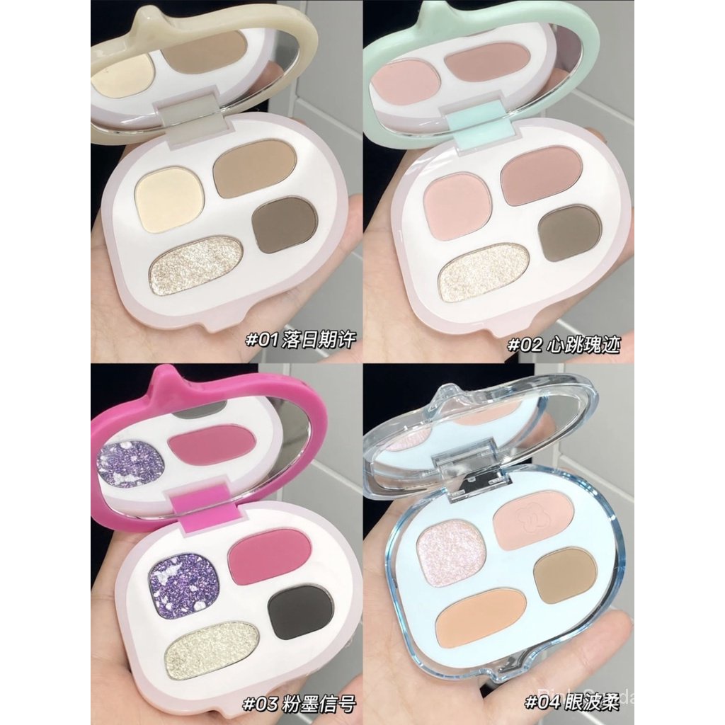 Tàu Tốc Độ Cao!Giao Hàng Miễn Phí!Zhiyouquan Bảng Phấn Mắt Bảy Màu Lì Đất Trang Điểm Đánh Má Hồng Độ Bóng Cao Hoa Nhài Bốn Ngày