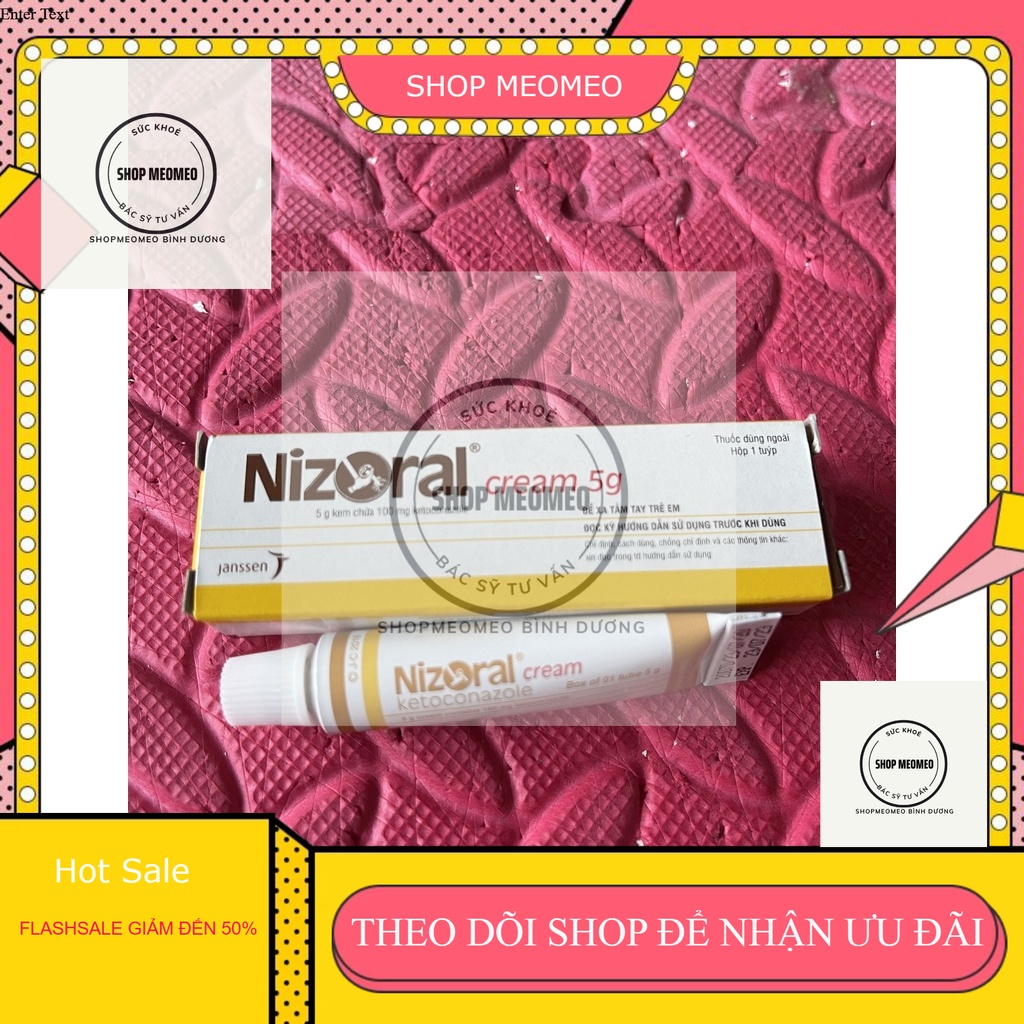 Kem bôi nấm ngứa da NIZ0RAL  tuýp 5g- 10g