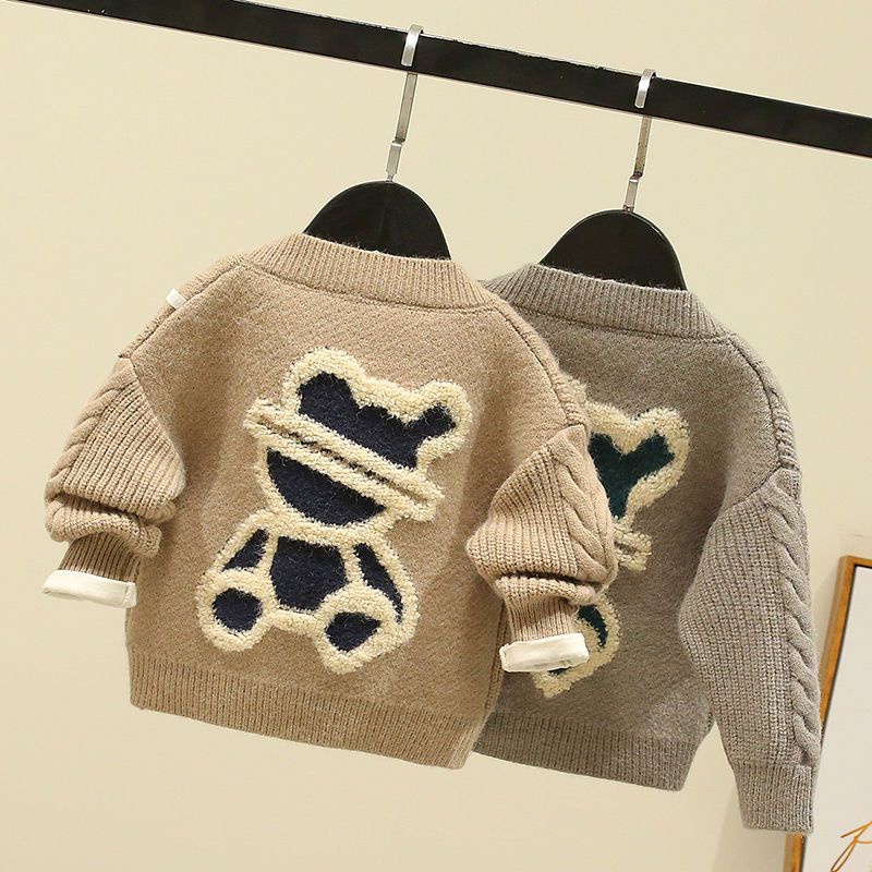 Áo sweater Dệt Kim Thiết Kế Mới Đơn Giản Thời Trang Mùa Xuân Thu Theo Phong Cách Hàn Quốc Cho Bé