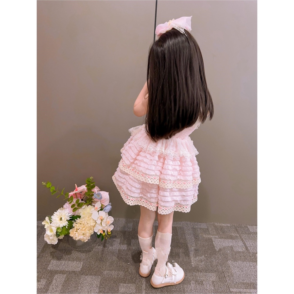 Đầm Công Chúa lolita Phong Cách Hàn Quốc Dễ Thương Thời Trang Mùa Hè Cho Bé Gái