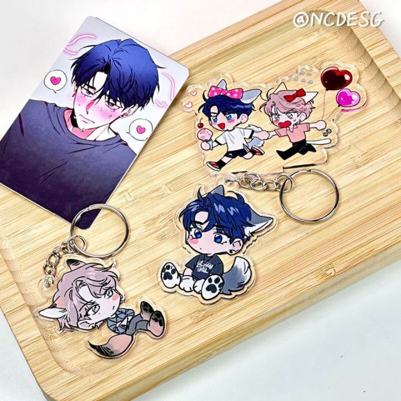 Móc khoá Phác Họa Lee Joobin Choi Ilkyung Anime Sketch Korean BL in hình nhân vật 2 mặt rõ nét Phụ Kiện Trang Trí Túi