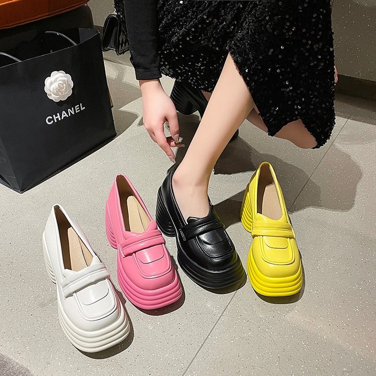 Giày Cao Gót Đế Dày Mũi Vuông size 34-39 Thời Trang Cho Nữ