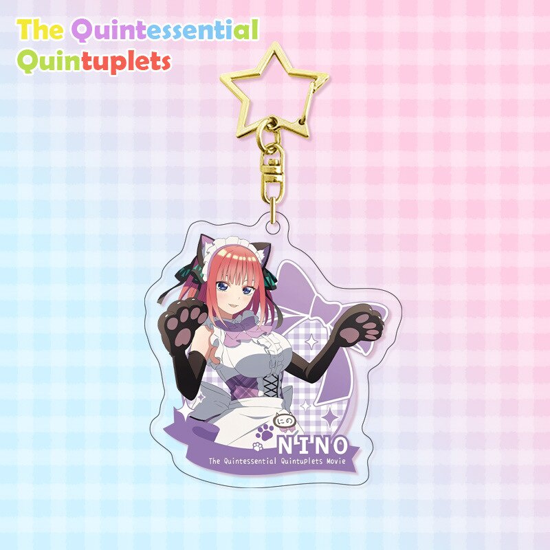 Móc khoá The Quintessential Quintuplets Keychain Nakano Ichika Nino Miku Yotsuba Itsuki Phụ Kiện Trang Trí Balo Túi xách
