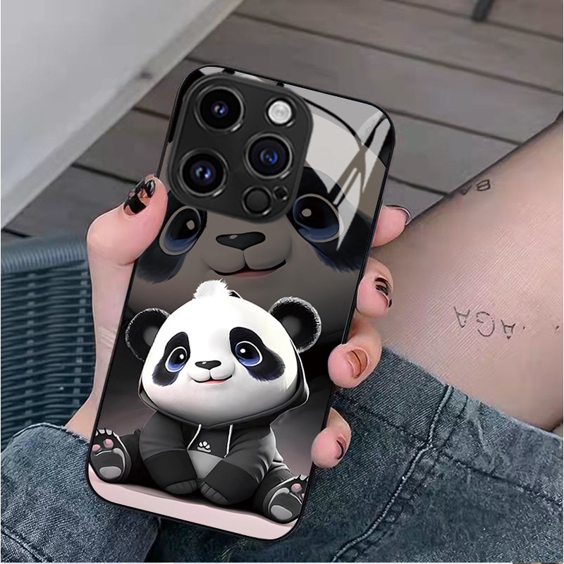 Ốp Lưng Hình Gấu Trúc Phong Cách Trung Hoa Cho iphone 14 pro max apple 13 iphone 12 iphone 11 iphone 15 pro max