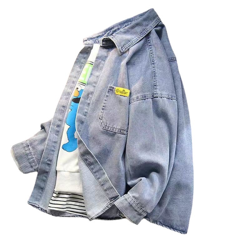 Áo Khoác denim Tay Dài Phong Cách Hàn Quốc Thời Trang Mới Cho Bé Trai