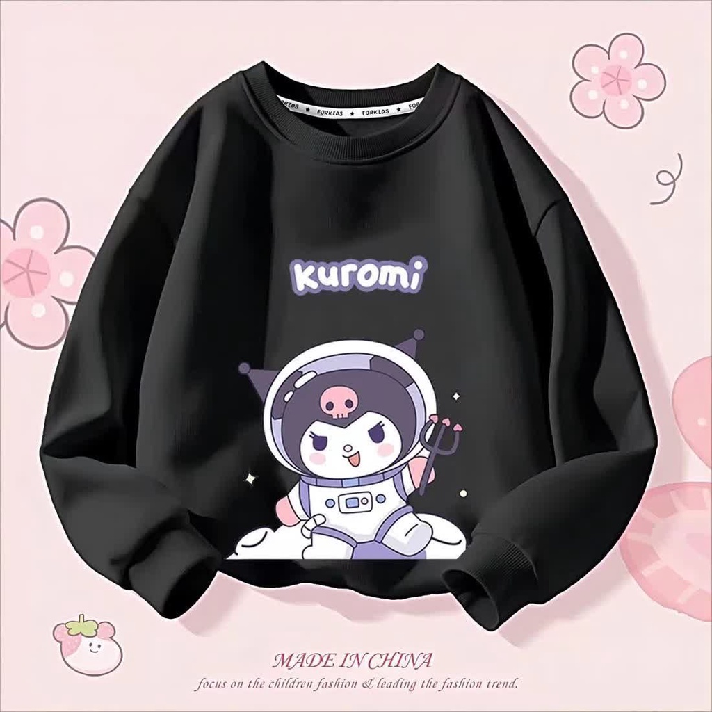 Áo Sweater Mỏng Tay Dài In Họa Tiết Hoạt Hình Phong Cách Thời Trang Thu Đông 2023 Cho Bé Gái