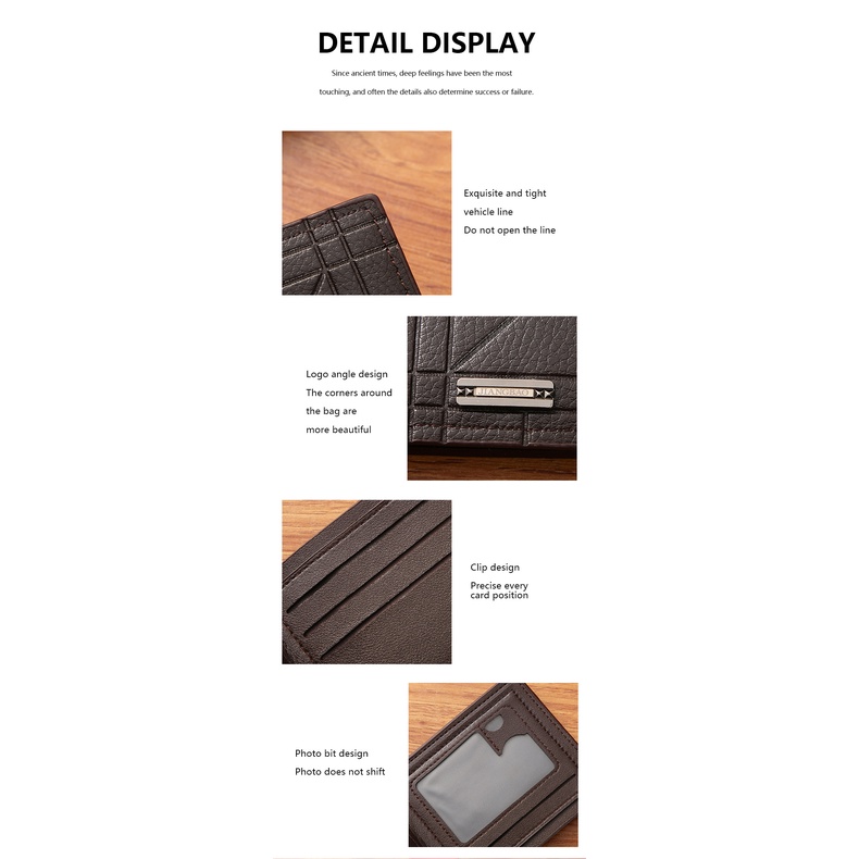 Ví Da Nam Dáng Ngắn Họa Tiết Caro Thời Trang Sang Trọng Giá Đỡ