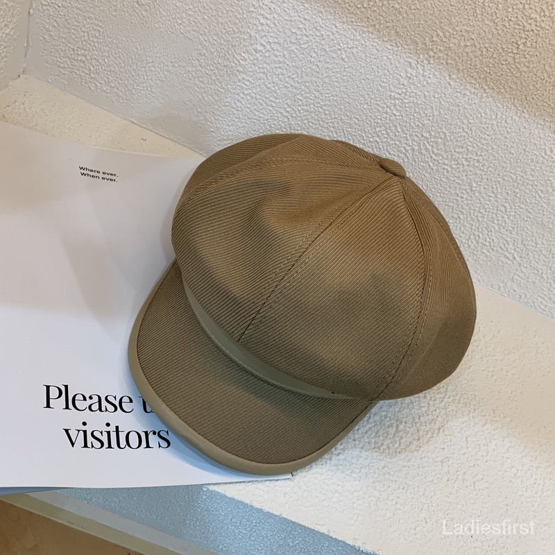 Mũ beret Màu Đen Phong Cách retro Nhật Bản Cao Cấp