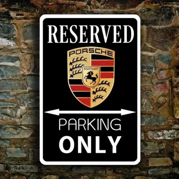 FashionPorsche Parking Only Sign Metal – Dấu hiệu Porsche Garage Sign Porsche Gift Garage Trang trí 
