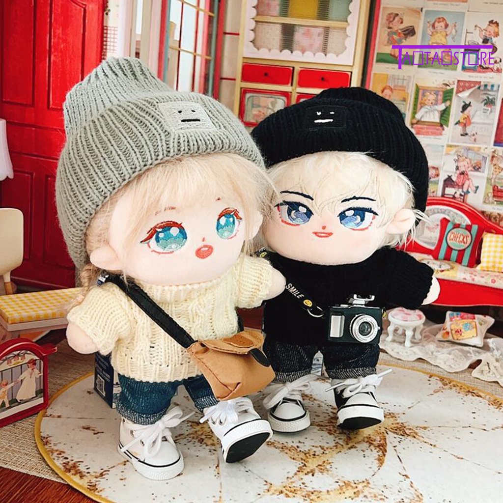 Áo sweater Dệt Kim Màu Trơn Thời Trang Cho Búp Bê 20cm