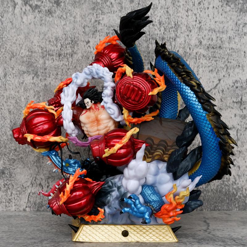 Mô hình Luffy Gear 4 chiến đấu Kaido cao 27cm- có hộp màu- Mô hình One Piece