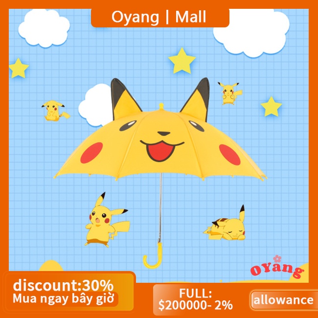 Dù Che Nắng 8 Xương Chống Trượt In Họa Tiết Hoạt Hình Dễ Thương Dành Cho Bé Trai / Bé Gái