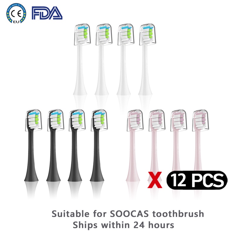 Set 12 Đầu Bàn Chải Đánh Răng Cho soocas x3 x5 x3u x1 v1 v2