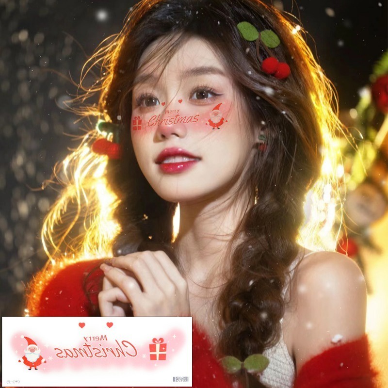 Phong Cách Ngẫu Nhiên Hình Xăm Dán Mặt / Má Hồng Dùng Một Lần Trái Tim Tình Yêu Dễ Thương / Hình Xăm Dán Mặt Trang