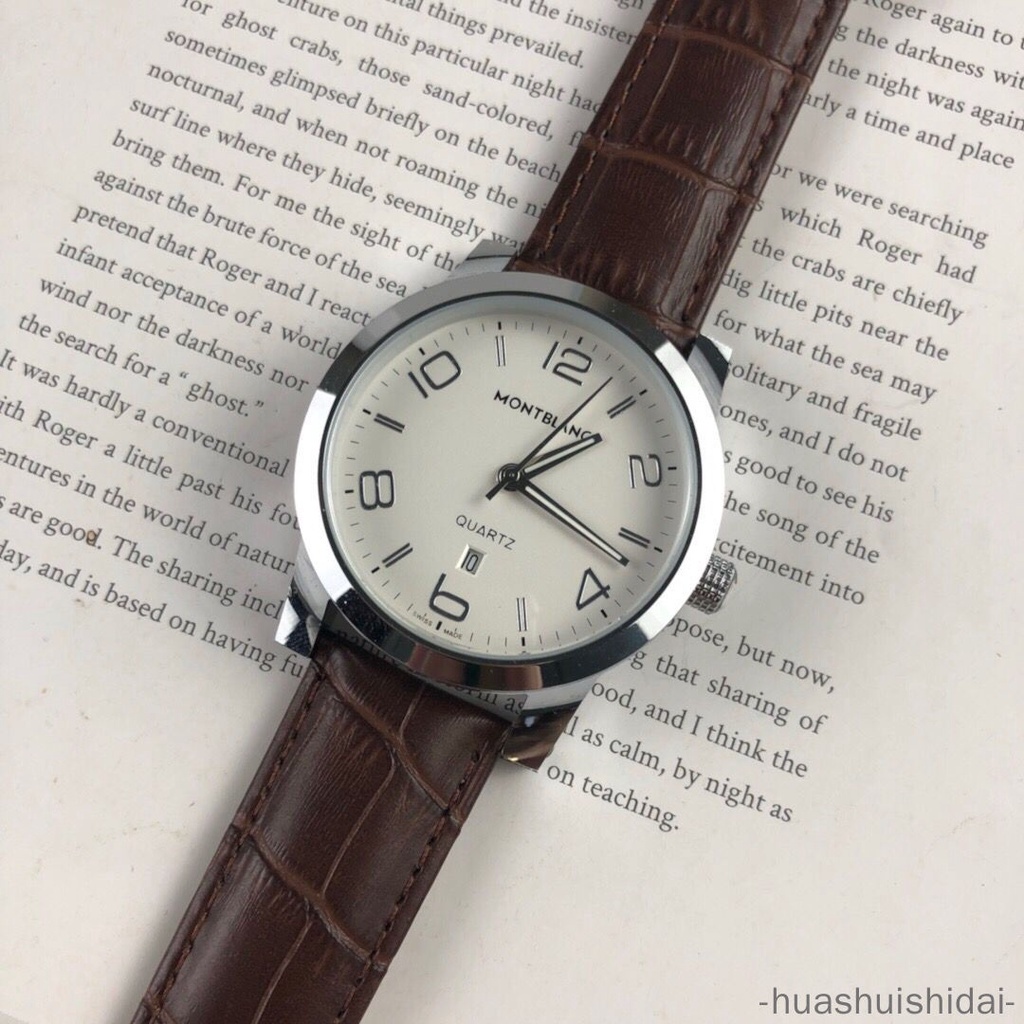 Đồng Hồ Đeo Tay Máy quartz Dây Da Có Lịch Thời Trang Công Sở Cho Nam