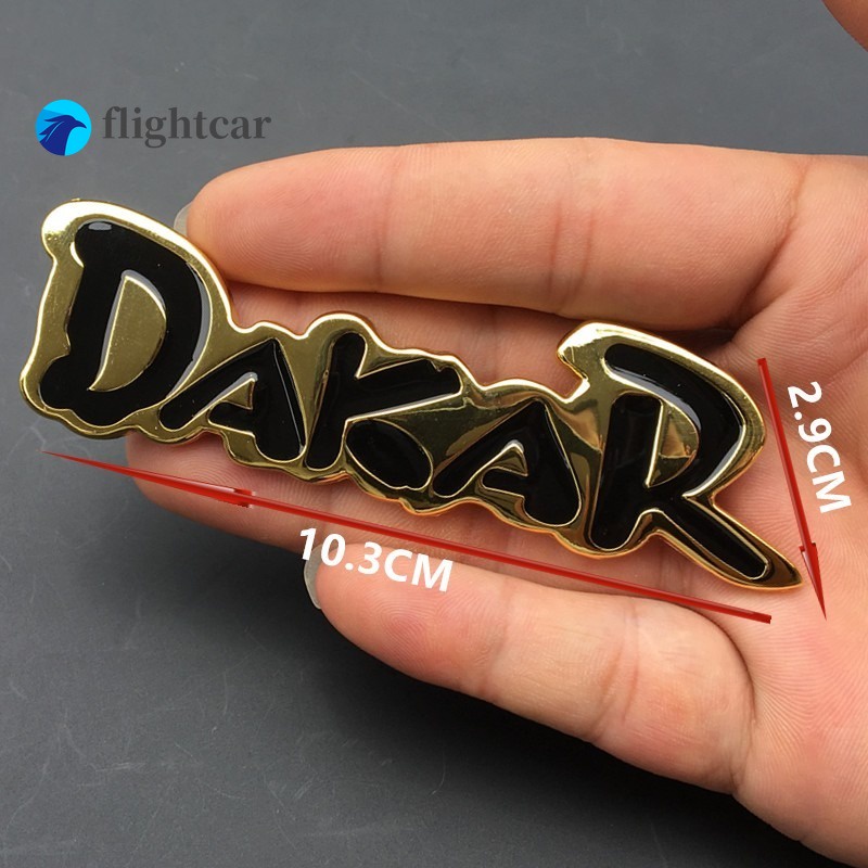 Miếng Dán logo dakar 3d Bằng Kim Loại Trang Trí Thân Xe Hơi / Xe Máy / suv