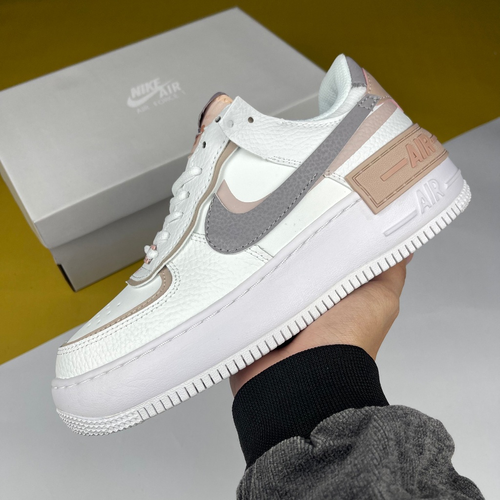 Giày AF1 Shadow Amethyst Ash. AF1 Shadow Trắng Móc Xám Hồng - Than.Shoes