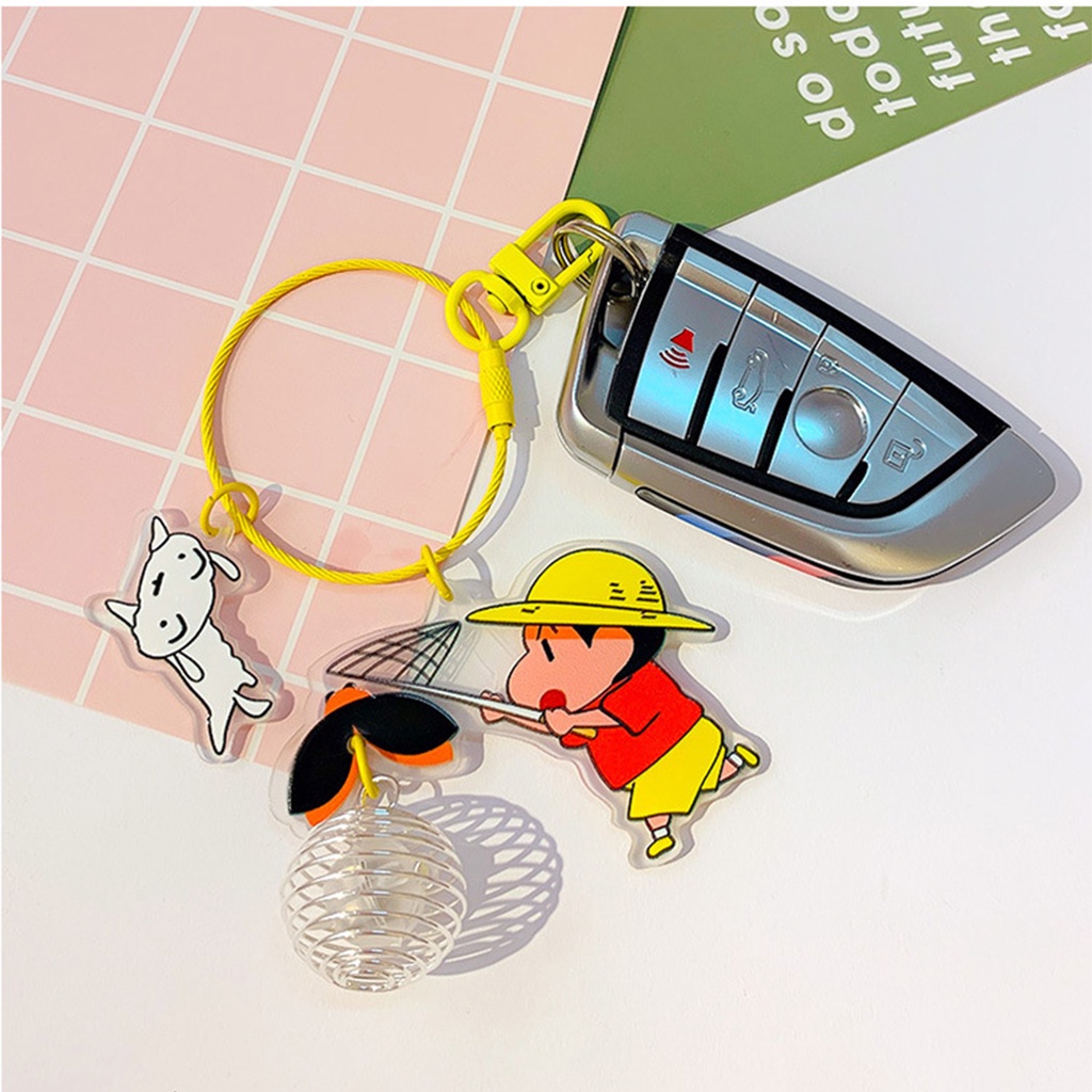 Móc Khóa Hình Cậu Bé Bút Chì shin-chan Bằng acrylic Phát Quang sp036