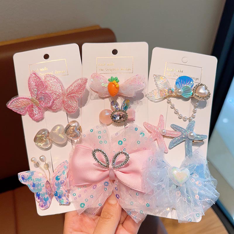 Set 3 Kẹp Tóc Hình Vỏ Sò / Nàng Tiên Cá Cho Bé Gái