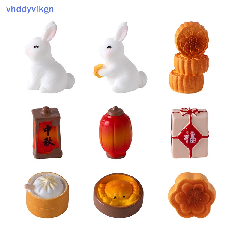 Vhdd Tượng Nhỏ Trang Trí Phong Cảnh Hình Thỏ Bánh Trung Thu Thu Dễ Thương vn