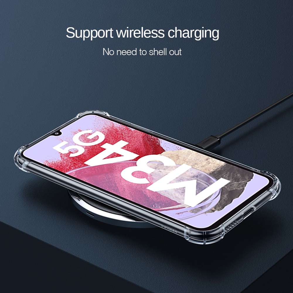 Ôp Điện Thoại Silicon Dẻo Trong Suốt Có Túi Khí Chống Rơi Cho samsung galaxy m34 5g 2023 samsung galaxy m34 m14 m54 5g Ốp