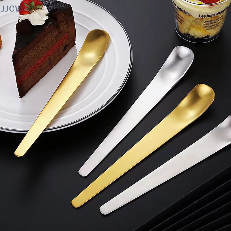 Muỗng Cà Phê Bằng Thép Không Gỉ Đầu Phẳng Sáng Tạo