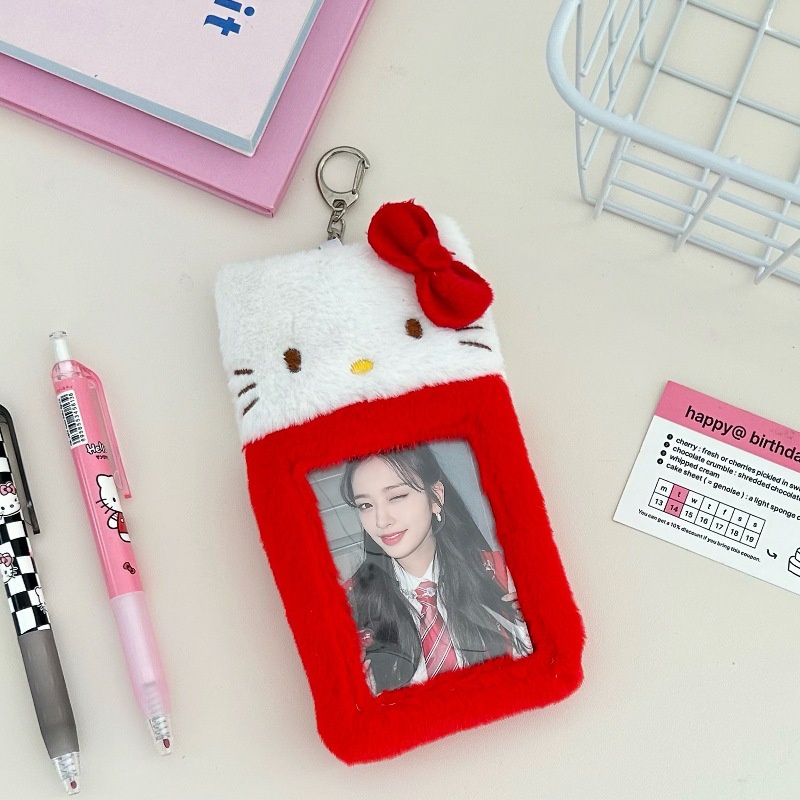 Túi Đựng Thẻ id Bằng Vải Bông Họa Tiết sanrio kuromi Hoạt Hình Dễ Thương