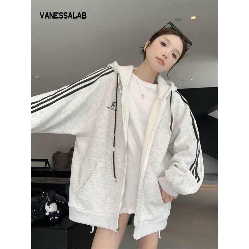 VanessaLab Áo Khoác hoodie áo khoác nữ zip hoodie Durable Fashion Độc đáo cổ xưa WWY2393FFU 39Z230926