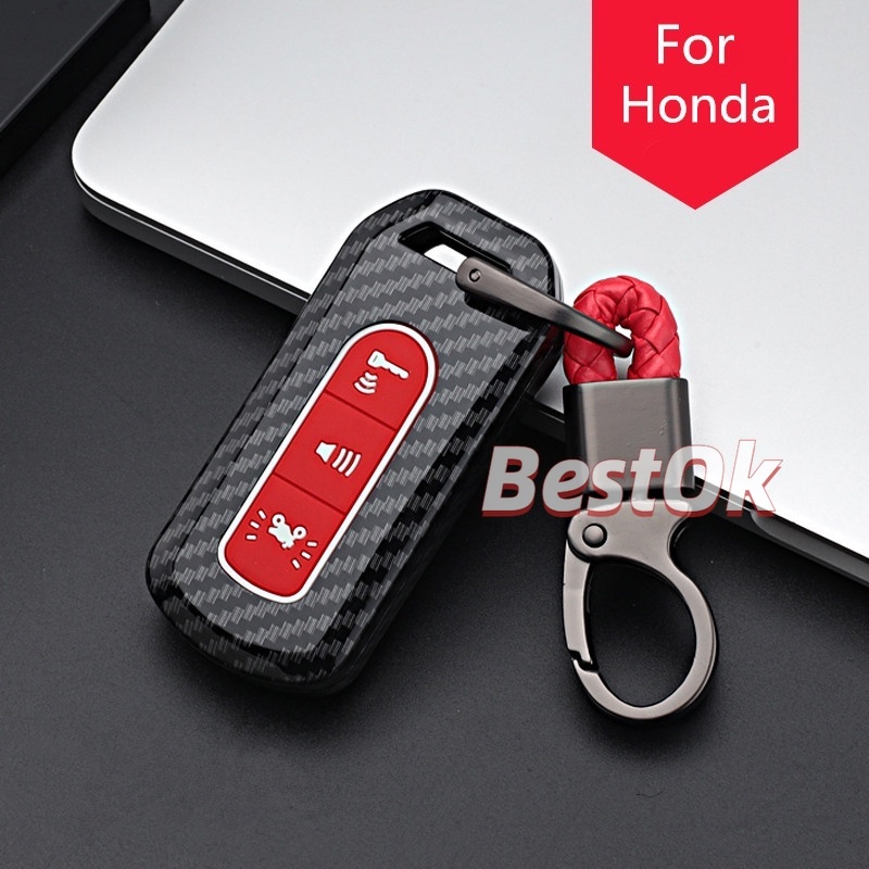 Vỏ Silicon Sợi Carbon Bọc Chìa Khóa Thông Minh Cho Xe Mô Tô Honda PCX ADV 150 Sh 125