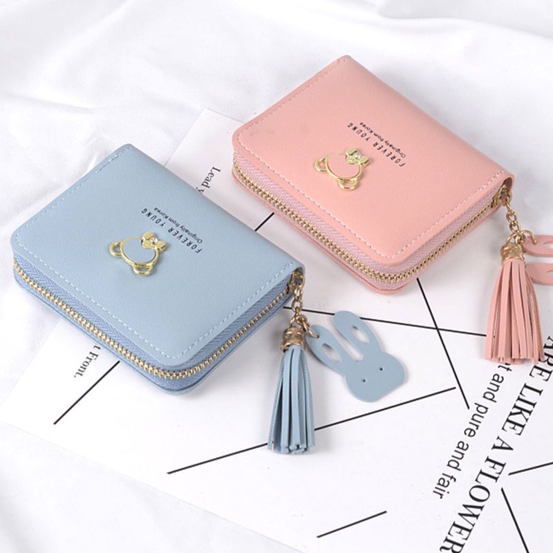 Ví ngắn YANNIAO mini có khóa kéo thời trang cho nữ