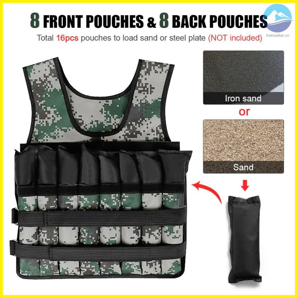 Outdoor Vest for Exercises and Weight Loss - Adjustable Weighted 20KG