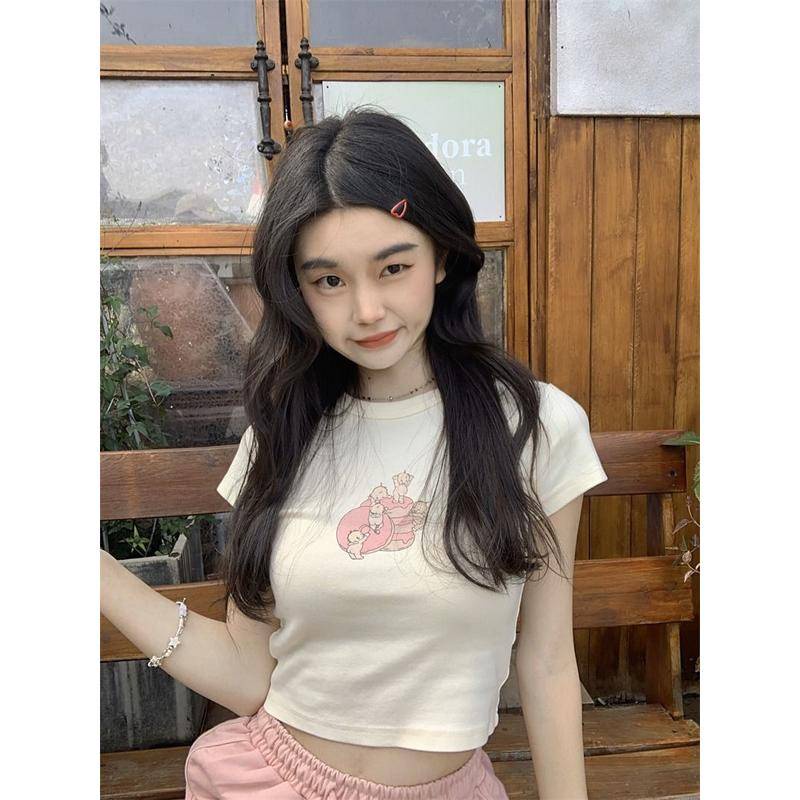 Áo Thun Tay Ngắn Mùa Hè 79 House Mỏng Hở Vai Phong Cách Mới Cho Nữ