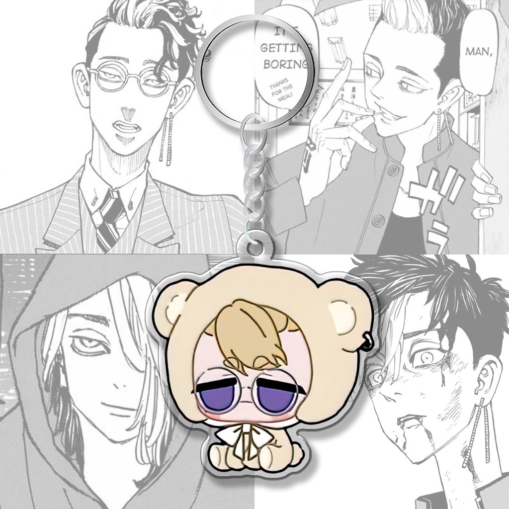 Móc khóa Tokyo Revengers Chibi Gấu bông dễ thương nhân vật Mikey Izana Ran Rindou Takemichi Draken