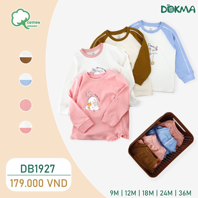 Bộ dài tay - cộc tay cài vai Dokma DMB412 - DB1927 PL