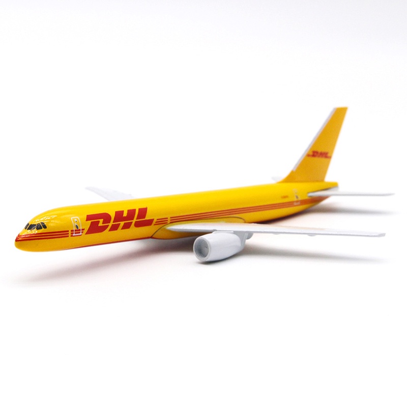 Mô hình máy bay vận chuyển DHL Airlines Boeing 757 B757 bằng kim loại 16CM