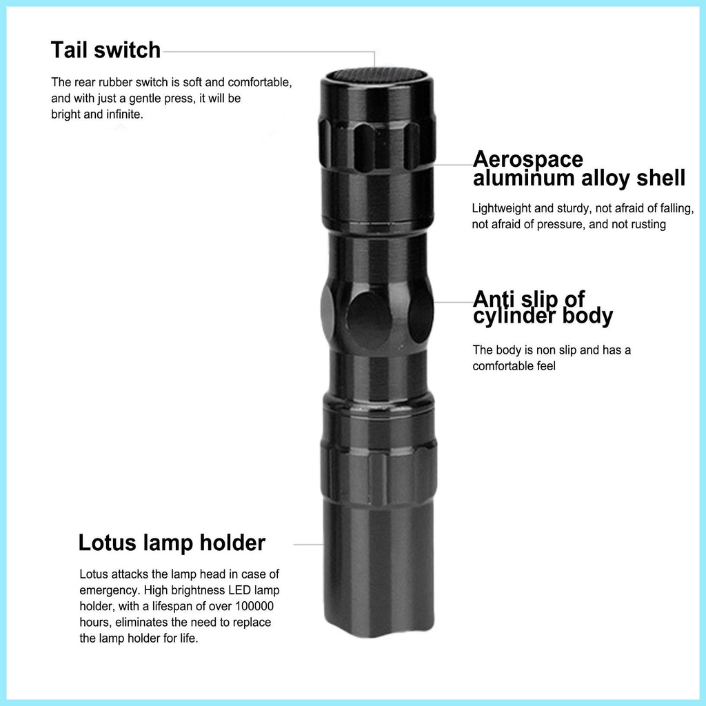 Đèn Pin mini Cầm Tay Siêu Sáng Chống Thấm Nước tdevn
