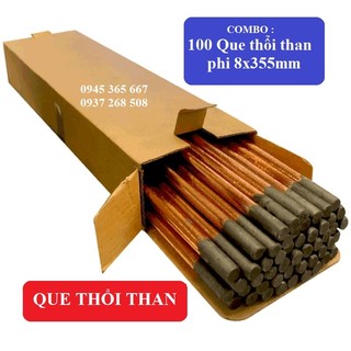 100 Que thổi than 8 x 355mm Que khoét hồ quang khí bằng carbon