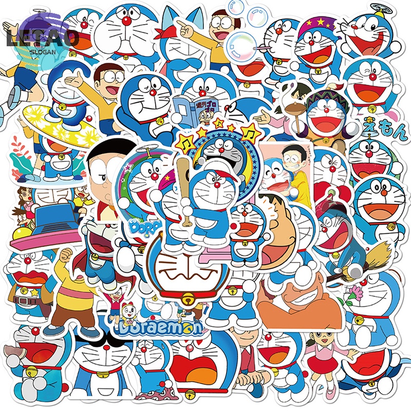 50 miếng dán doraemon cho máy tính xách tay xe máy hành lý ván trượt tuyết xe hơi decal mới